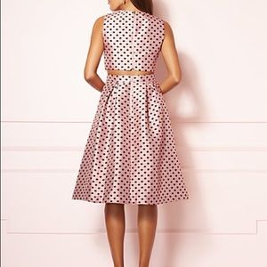 NY&Co Eva Mendez Pink Polka Dot Dress